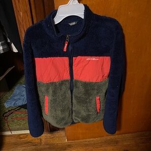 Eddie Bauer Kids' Navy, Red, and Olive Puffer Jacket
